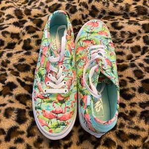 New w/out tags Vans, Flamingo/Tropical, wmns 9